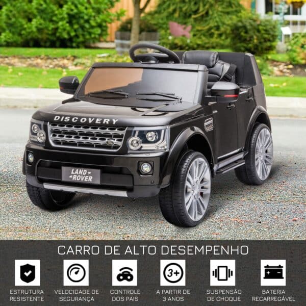 Land Rover Elétrico para Crianças - Preto