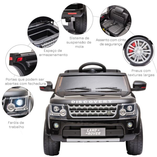 Land Rover Elétrico para Crianças - Preto