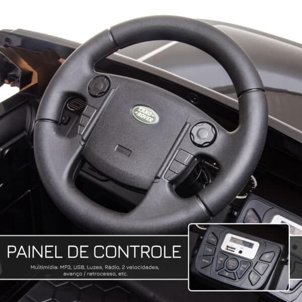 Land Rover Elétrico para Crianças - Preto