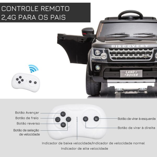 Land Rover Elétrico para Crianças - Preto